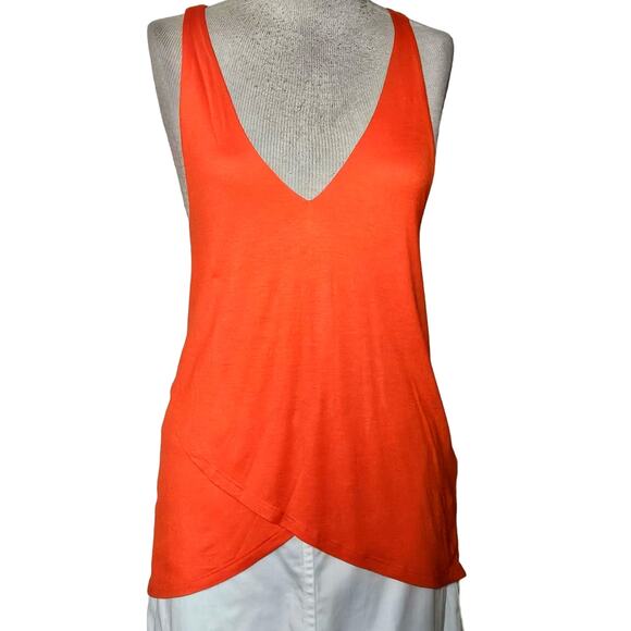Banana Republic Orange V Neck Tank Top Size XS New with Tags - Picture 1 of 4